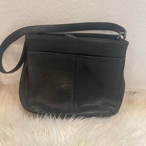 Fossil Leather Shoulder Black Bag